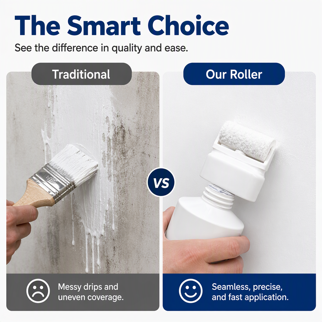🛠️ Waterproof Wall Repair Paste with Integrated Roller Brush – Easy DIY Solution for Cracks, Holes & Wall Damage