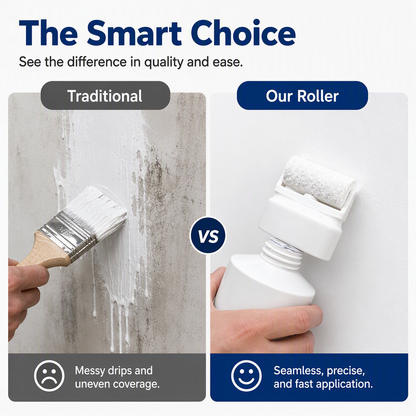🛠️ Waterproof Wall Repair Paste with Integrated Roller Brush – Easy DIY Solution for Cracks, Holes & Wall Damage