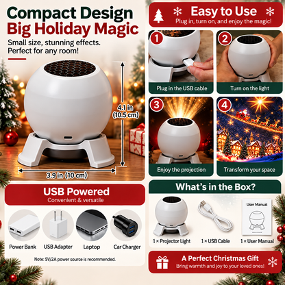 🎅 Turn Any Room Into a Christmas Wonderland – Holiday Projection Night Light