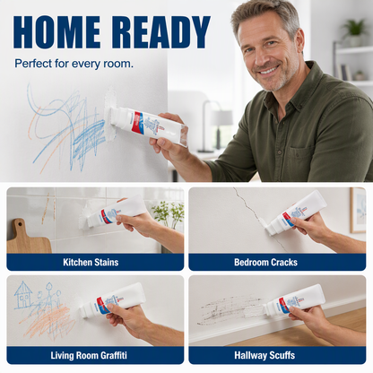 🛠️ Waterproof Wall Repair Paste with Integrated Roller Brush – Easy DIY Solution for Cracks, Holes & Wall Damage