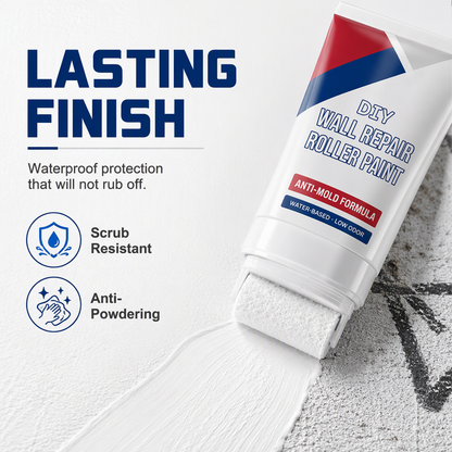 🛠️ Waterproof Wall Repair Paste with Integrated Roller Brush – Easy DIY Solution for Cracks, Holes & Wall Damage