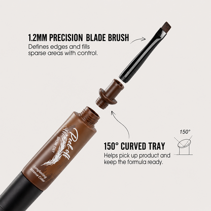 Waterproof Brow Tint – Peel‑off, easy apply. Covers greys