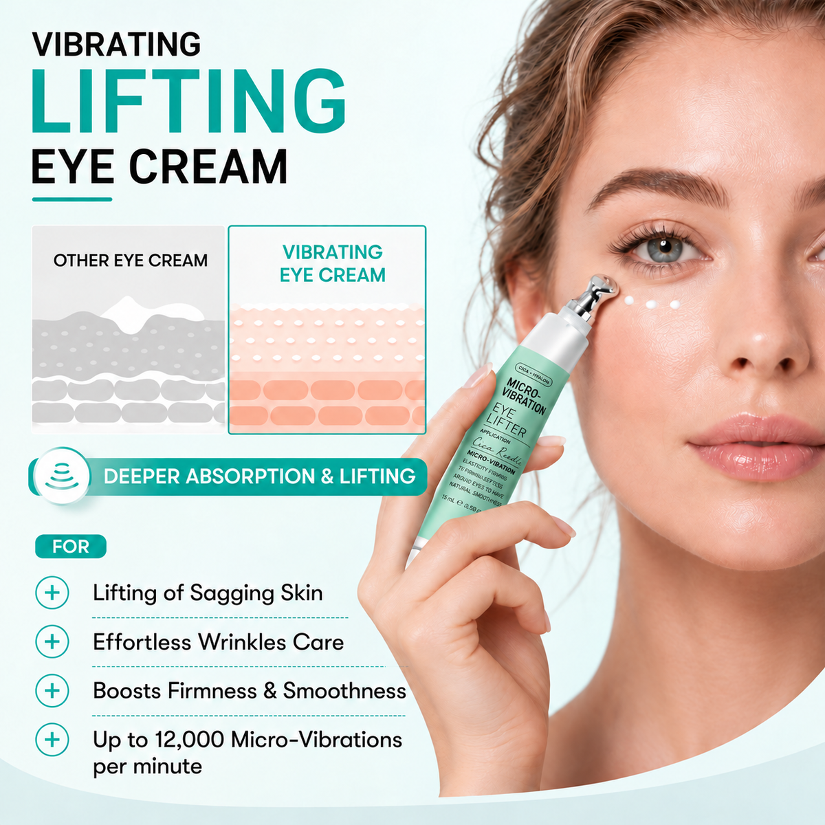 #1Viral PDRN Micro-Vibration Eye Applicator Cream