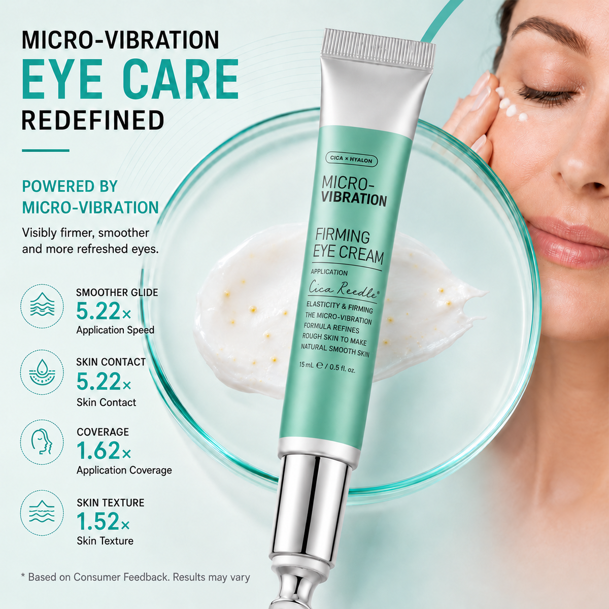 #1Viral PDRN Micro-Vibration Eye Applicator Cream