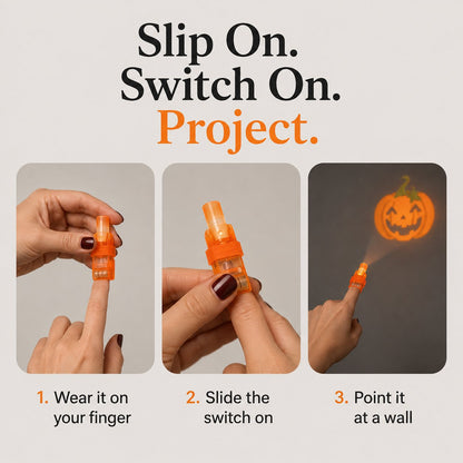 🎃12PCS Halloween Finger Projector Lights – Mini Pattern Projector