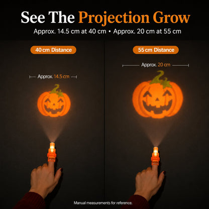 🎃12PCS Halloween Finger Projector Lights – Mini Pattern Projector